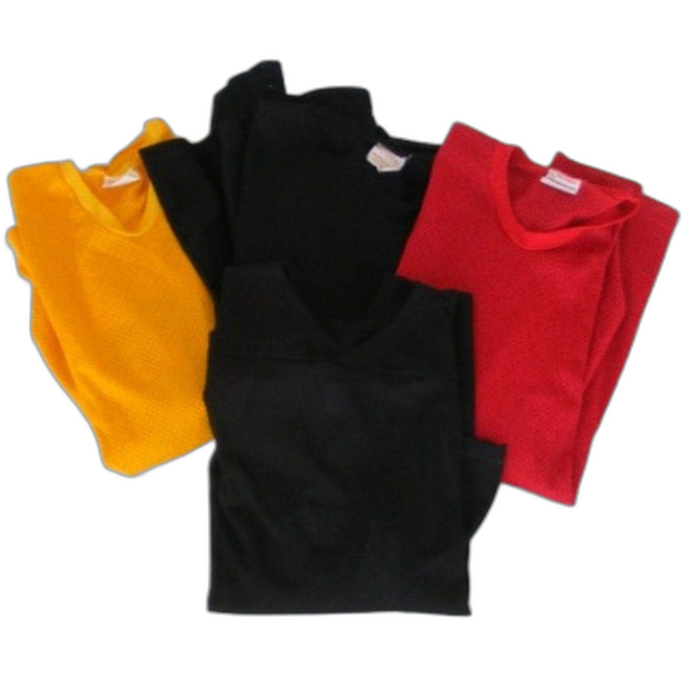 4 Hockey Jerseys, All #6, 1-XL, 3-XXL, Black, Yellow, Red, CCM/Pederson